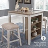 image:imageSignature Design by Ashley Counter Height Stools Set of 2 Backless GrayLight Brown  White