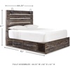 image:imageSignature Design by Ashley Drystan Rustic 2 Drawer Nightstand USBCBrown
