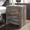 image:imageSignature Design by Ashley Drystan Rustic 2 Drawer Nightstand USBCBrown