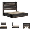 image:imageSignature Design by Ashley Drystan Rustic 2 Drawer Nightstand USBCBrown