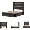 image:imageSignature Design by Ashley Drystan Rustic 2 Drawer Nightstand USBCBrown