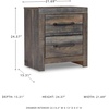 image:imageSignature Design by Ashley Drystan Rustic 2 Drawer Nightstand USBCBrown
