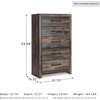 image:imageSignature Design by Ashley Drystan Rustic 2 Drawer Nightstand USBCBrown