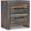 image:imageSignature Design by Ashley Drystan Rustic 2 Drawer Nightstand USBCBrown