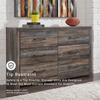 image:imageSignature Design by Ashley Drystan Rustic 2 Drawer Nightstand USBCBrown