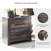 image:imageSignature Design by Ashley Drystan Rustic 2 Drawer Nightstand USBCBrown