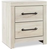 image:imageSignature Design by Ashley Drystan Rustic 2 Drawer Nightstand USBCCream