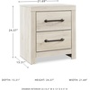 image:imageSignature Design by Ashley Drystan Rustic 2 Drawer Nightstand USBCCream