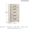 image:imageSignature Design by Ashley Drystan Rustic 2 Drawer Nightstand USBCCream
