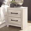 image:imageSignature Design by Ashley Drystan Rustic 2 Drawer Nightstand USBCCream