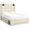 image:imageSignature Design by Ashley Drystan Rustic 2 Drawer Nightstand USBCCream