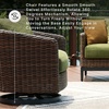 image:imageSignature Design by Ashley Horizon Hall Casual Outdoor Loveseat with Cushion UVResistant Nuvella Fabric Resin Wicker amp Aluminum Frame Ideal for Deck or Lanai Furniture Green amp Dark BrownOutdoor Swivel Lounge Chair