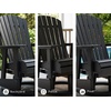 image:imageSignature Design by Ashley Hyland Wave Modern Outdoor Swivel Glider Chair Gentle Gliding Motion Stainless Steel Hardware and HDPE 3088 W x 305 D x 4163 H BlackBlack