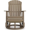image:imageSignature Design by Ashley Hyland Wave Modern Outdoor Swivel Glider Chair Gentle Gliding Motion Stainless Steel Hardware and HDPE 3088 W x 305 D x 4163 H BlackBrown