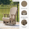 image:imageSignature Design by Ashley Hyland Wave Modern Outdoor Swivel Glider Chair Gentle Gliding Motion Stainless Steel Hardware and HDPE 3088 W x 305 D x 4163 H BlackBrown