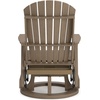 image:imageSignature Design by Ashley Hyland Wave Modern Outdoor Swivel Glider Chair Gentle Gliding Motion Stainless Steel Hardware and HDPE 3088 W x 305 D x 4163 H BlackBrown