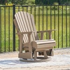 image:imageSignature Design by Ashley Hyland Wave Modern Outdoor Swivel Glider Chair Gentle Gliding Motion Stainless Steel Hardware and HDPE 3088 W x 305 D x 4163 H BlackBrown