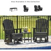 image:imageSignature Design by Ashley Hyland Wave Modern Outdoor Swivel Glider Chair Gentle Gliding Motion Stainless Steel Hardware and HDPE 3088 W x 305 D x 4163 H BlackBlack