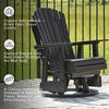 image:imageSignature Design by Ashley Hyland Wave Modern Outdoor Swivel Glider Chair Gentle Gliding Motion Stainless Steel Hardware and HDPE 3088 W x 305 D x 4163 H BlackBlack