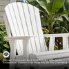 image:imageSignature Design by Ashley Hyland Wave Modern Outdoor Swivel Glider Chair Gentle Gliding Motion Stainless Steel Hardware and HDPE 3088 W x 305 D x 4163 H BlackWhite