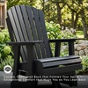 image:imageSignature Design by Ashley Hyland Wave Modern Outdoor Swivel Glider Chair Gentle Gliding Motion Stainless Steel Hardware and HDPE 3088 W x 305 D x 4163 H BlackBlack