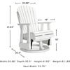 image:imageSignature Design by Ashley Hyland Wave Modern Outdoor Swivel Glider Chair Gentle Gliding Motion Stainless Steel Hardware and HDPE 3088 W x 305 D x 4163 H BlackWhite