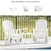 image:imageSignature Design by Ashley Hyland Wave Modern Outdoor Swivel Glider Chair Gentle Gliding Motion Stainless Steel Hardware and HDPE 3088 W x 305 D x 4163 H BlackWhite