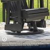 image:imageSignature Design by Ashley Hyland Wave Modern Outdoor Swivel Glider Chair Gentle Gliding Motion Stainless Steel Hardware and HDPE 3088 W x 305 D x 4163 H BlackBlack