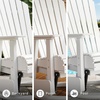 image:imageSignature Design by Ashley Hyland Wave Modern Outdoor Swivel Glider Chair Gentle Gliding Motion Stainless Steel Hardware and HDPE 3088 W x 305 D x 4163 H BlackWhite