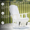 image:imageSignature Design by Ashley Hyland Wave Modern Outdoor Swivel Glider Chair Gentle Gliding Motion Stainless Steel Hardware and HDPE 3088 W x 305 D x 4163 H BlackWhite