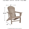 image:imageSignature Design by Ashley Karson City HDPE Adirondack Chair GreenBeige