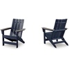 image:imageSignature Design by Ashley Karson City HDPE Adirondack Chair GreenDark Navy