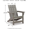 image:imageSignature Design by Ashley Karson City HDPE Adirondack Chair GreenGrey