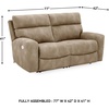 image:imageSignature Design by Ashley NextGen DuraPella Power Reclining Sofa SandBeige
