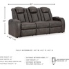 image:imageSignature Design by Ashley NextGen DuraPella Power Reclining Sofa SandDark Gray
