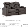 image:imageSignature Design by Ashley NextGen DuraPella Power Reclining Sofa SandDark Gray