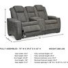 image:imageSignature Design by Ashley NextGen DuraPella Power Reclining Sofa SandGrey