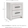 image:imageSignature Design by Ashley Nightstand 2 Drawer White CayboniWhite Planked