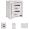 image:imageSignature Design by Ashley Nightstand 2 Drawer White CayboniWhite Planked