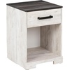 image:imageSignature Design by Ashley Paxberry 1Drawer Nightstand Cubby WhitewashTwotone