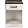 image:imageSignature Design by Ashley Paxberry 1Drawer Nightstand Cubby WhitewashTwotone