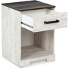 image:imageSignature Design by Ashley Paxberry 1Drawer Nightstand Cubby WhitewashTwotone