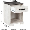 image:imageSignature Design by Ashley Paxberry 1Drawer Nightstand Cubby WhitewashTwotone