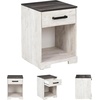 image:imageSignature Design by Ashley Paxberry 1Drawer Nightstand Cubby WhitewashTwotone