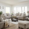 image:imageSignature Design by Ashley Queen Sleeper Sofa Couch Bed Dune BeigeOttoman