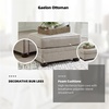 image:imageSignature Design by Ashley Queen Sleeper Sofa Couch Bed Dune BeigeOttoman