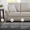 image:imageSignature Design by Ashley Queen Sleeper Sofa Couch Bed Dune BeigeQueen Sofa Sleeper