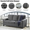 image:imageSignature Design by Ashley Rannis Queen Sleeper Sofa Pewter Pull Out CouchGrey