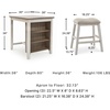 image:imageSignature Design by Ashley Skempton 3Piece Counter Height Dining Table SetWhitewash