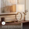 image:imageSignature Design by Ashley Table Lamp 28 Inch Gold Rectangle Shade